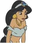 Aladdin Princess Jasmine In Purple And Blue Outfits Portraits And Full Figure Shot - Filled Embroidery Design - 470