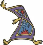 Aladdin Sultan Jasmine Rajah Tiger And Magic Carpet Various Poses Collection - Filled Embroidery Design - 514