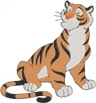 Aladdin Sultan Jasmine Rajah Tiger And Magic Carpet Various Poses Collection - Filled Embroidery Design - 516