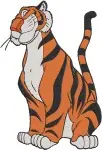 Aladdin Rajah Tiger Various Portraits And Full Body Majestic Poses Character - Filled Embroidery Design - 522