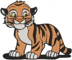 Aladdin Rajah Tiger Various Portraits And Full Body Majestic Poses Character - Filled Embroidery Design - 524