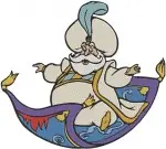 Aladdin Sultan Of Agrabah On Magic Carpet And Various Standing Royal Poses - Filled Embroidery Design - 525