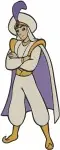 Disney Aladdin Prince Ali On Horse Abu Genie Out Of Lamp Close Up Character Designs - Filled Embroidery Design - 369