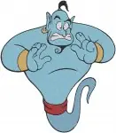 Disney Aladdin Genie Classic Poses Thumbs Up Flight Top Hat Magical Being Bundle - Filled Embroidery Design - 377