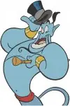Disney Aladdin Genie Classic Poses Thumbs Up Flight Top Hat Magical Being Bundle - Filled Embroidery Design - 378
