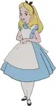 Alice In Wonderland Alice Sitting With Cat Dinah Standing And Various Poses - Filled Embroidery Design - 539