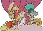 Alice In Wonderland Mad Hatter And March Hare At The Mad Tea Py Scenes - Filled Embroidery Design - 571