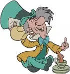 Alice In Wonderland Mad Hatter And March Hare At The Mad Tea Py Scenes - Filled Embroidery Design - 572