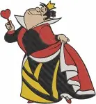 Alice In Wonderland Queen Of Hes Various Poses And King Of Hes Character - Filled Embroidery Design - 596