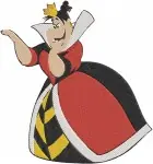 Alice In Wonderland Queen Of Hes Various Angry And Regal Character Poses - Filled Embroidery Design - 597