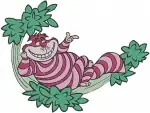 Alice In Wonderland Cheshire Cat Various Grinning And Disappearing Poses - Filled Embroidery Design - 600