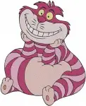 Alice In Wonderland Cheshire Cat Various Grinning And Disappearing Poses - Filled Embroidery Design - 602