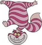 Alice In Wonderland Cheshire Cat Mischievous Grinning Cat Various Classic Poses - Filled Embroidery Design - 605