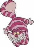 Alice In Wonderland Cheshire Cat Mischievous Grinning Cat Various Classic Poses - Filled Embroidery Design - 606