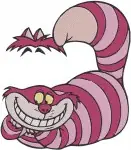 Alice In Wonderland Cheshire Cat Mischievous Grinning Cat Various Classic Poses - Filled Embroidery Design - 607