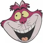 Alice In Wonderland Cheshire Cat Iconic Grinning Portraits And Full Body Poses - Filled Embroidery Design - 610