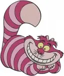 Alice In Wonderland Cheshire Cat Large Grin Various Poses Head And Body Ps - Filled Embroidery Design - 615