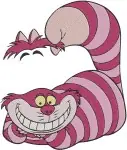 Alice In Wonderland Cheshire Cat More Grinning And Mysterious Floating Poses - Filled Embroidery Design - 617