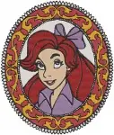 Disney Beauty Beast Belle Portraits Oval Frames Sleeping Reading Princess - Filled Embroidery Design - 642