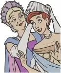 Disney Mixed Characters Lady Tremaine Cinderella Lucifer Bernard Bianca Rescuers Designs - Filled Embroidery Design - 644