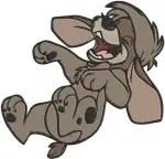 Disney Lady Tramp Scamp Puppy Playful Poses With Box Mischievous Dog Set - Filled Embroidery Design - 657