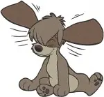 Disney Lady Tramp Scamp Puppy Playful Poses With Box Mischievous Dog Set - Filled Embroidery Design - 659