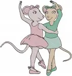 Disney Classic Animation Mice Ballerinas Group Dance Solo Poses Graceful Animals - Filled Embroidery Design - 675