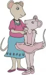 Disney Classic Animation Mice Ballerinas Group Dance Solo Poses Graceful Animals - Filled Embroidery Design - 676
