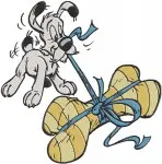 Iconic Toon Stars Brain Pinky Brain Asterix Obelix Cruella 101 Dalmatians Set - Filled Embroidery Design - 684