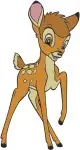 Disney Bambi Young Fawn Deer Classic Poses Standing Walking Forest Animal - Filled Embroidery Design - 715
