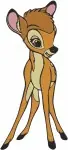 Disney Bambi Young Fawn Interacting Pair Lying Down Standing Deer Poses - Filled Embroidery Design - 729