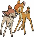 Bambi Adorable Young Fawn Character Poses Standing Walking And Looking Back - Filled Embroidery Design - 782