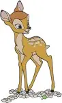 Bambi Adorable Young Fawn Character Poses Standing Walking And Looking Back - Filled Embroidery Design - 784