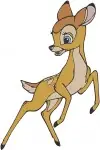 Bambi Adorable Young Fawn Character Poses Standing Walking And Looking Back - Filled Embroidery Design - 785