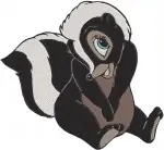 Bambi Flower The Skunk Charming Poses Sitting And With Paws Up Collection - Filled Embroidery Design - 787