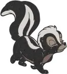 Bambi Flower The Shy Skunk Various Cute Expressions And Standing Poses Set - Filled Embroidery Design - 793