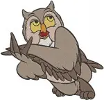 Bambi Friend Owl Bluebirds And Squirrel Wise And Playful Forest Characters - Filled Embroidery Design - 805