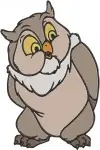 Bambi Friend Owl The Wise Old Owl Of The Forest Various Perched Poses Set - Filled Embroidery Design - 807