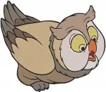 Bambi Friend Owl And Curious Squirrel Woodland Creatures Character Portraits - Filled Embroidery Design - 808