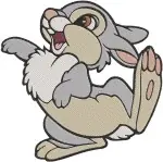 Bambi Thumper The Rabbit Iconic Foot Thumping And Other Expressive Poses - Filled Embroidery Design - 823
