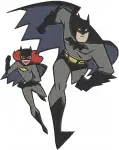 Dc Comics Batman The Animated Series Dark Knight Action Poses Cape Flying Bundle - Filled Embroidery Design - 858
