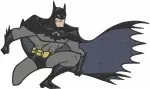 Dc Comics Batman The Animated Series Dark Knight Action Poses Cape Flying Bundle - Filled Embroidery Design - 860