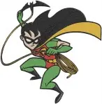 Dc Comics Batman Poison Ivy Robin The Boy Wonder Dynamic Duo Team Up Collection - Filled Embroidery Design - 868