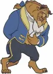 Disney Beauty Beast The Beast Headshots Royal Blue Suit Red Cape Close Ups Bundle - Filled Embroidery Design - 886