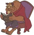 Disney Beauty Beast Prince Adam Human Form The Beast In Cloak Transformation Collection - Filled Embroidery Design - 895