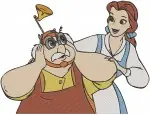 Disney Beauty Beast Belle Beast Maurice Mrs Potts Wedding Family Scenes Designs - Filled Embroidery Design - 935