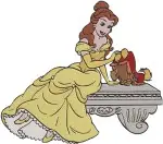 Disney Beauty Beast Belle Lumiere Cogsworth Mrs Potts Chip Enchanted Friends Bundle - Filled Embroidery Design - 938