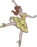 Beauty And The Beast Belle Yellow Ballgown Dynamic Dancing And Graceful Posing Set - Filled Embroidery Design - 1047
