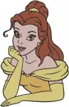 Beauty And The Beast Belle Yellow Ballgown Collection Portraits And Graceful Stances - Filled Embroidery Design - 1054
