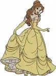 Beauty And The Beast Belle Yellow Ballgown Collection Portraits And Graceful Stances - Filled Embroidery Design - 1055